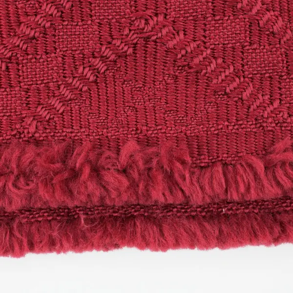 Red Woven Table Runner 72 x 13 in Decorative Fringe Dining Decor