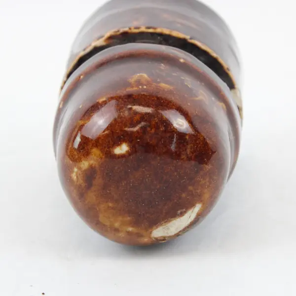 Brown Glazed Ceramic Telephone Insulator Industrial Collectible