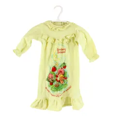 Vintage Gerber Strawberry Shortcake Fleece Nightgown Girls Size 3 FLAWED