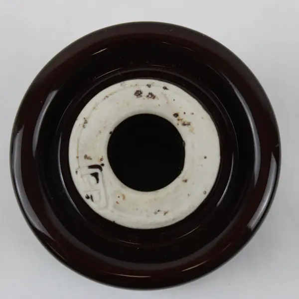 Brown Glazed Ceramic Utility Insulator Collectible