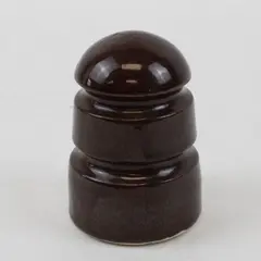 Brown Glazed Porcelain/Ceramic  Electrical Insulator 