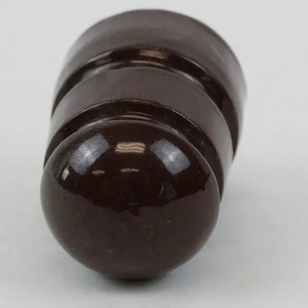 Brown Glazed Porcelain/Ceramic  Electrical Insulator 