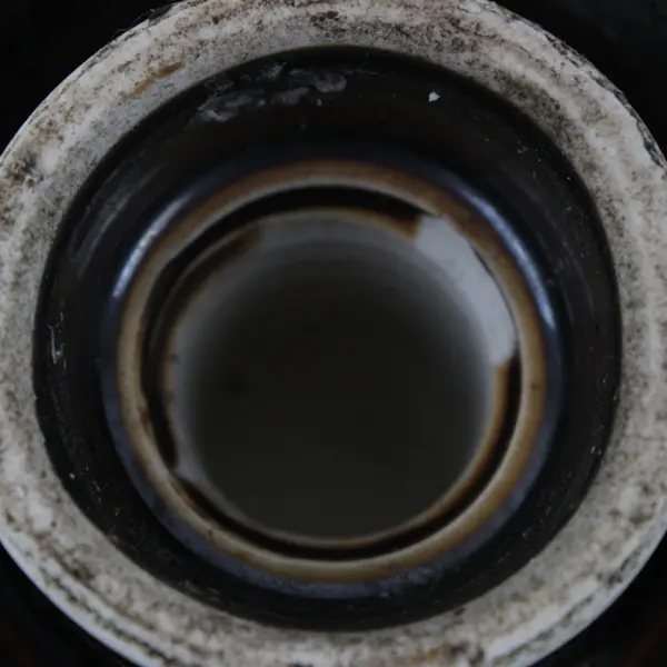 Brown Glazed Ribbed Electrical Power Line Insulator