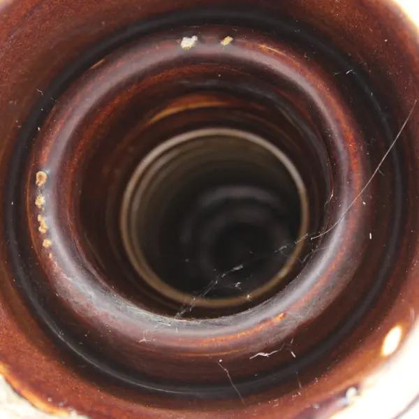 Brown Glazed Porcelain/Ceramic Electrical Insulator Rounded Top