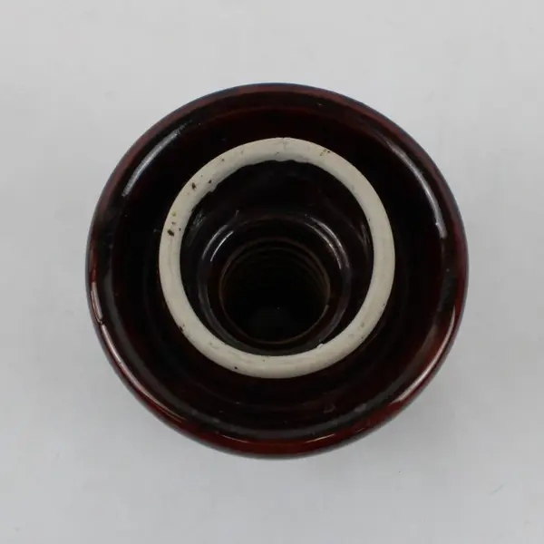 Brown Porcelain/Ceramic Insulator Utility Pole Collectible Industrial Decor