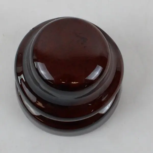 Brown Porcelain/Ceramic Insulator Utility Pole Collectible Industrial Decor