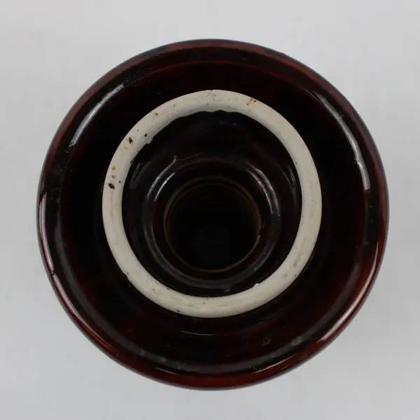 Brown Porcelain/Ceramic Insulator Utility Pole Collectible Industrial Decor