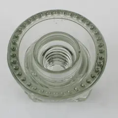 Hemingray-62 Clear Glass Dome Top Ribbed Insulator