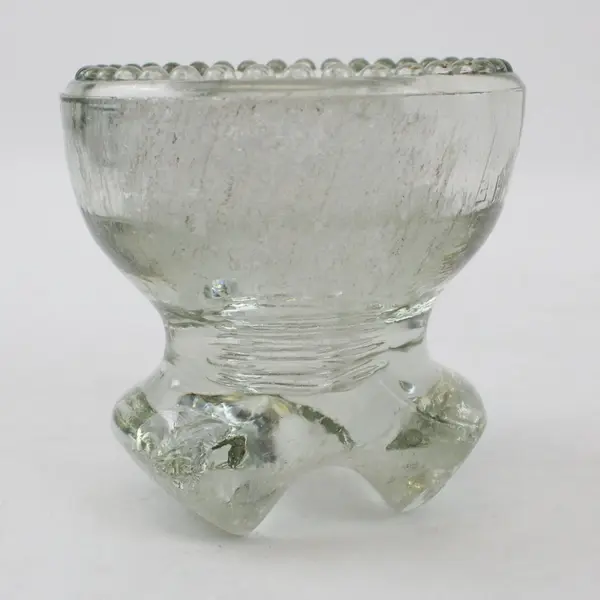 Hemingray-62 Clear Glass Dome Top Ribbed Insulator