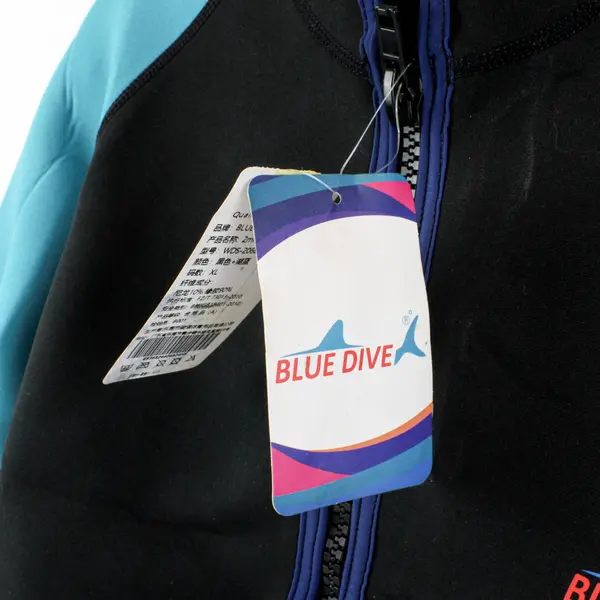 Blue Dive WDS-2068 Men's 2mm Wetsuit Jacket Blue Teal Black XL NWT