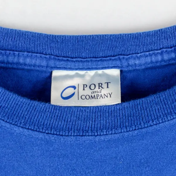 Port & Company Men's Blue Port Angeles Washington T-Shirt Medium