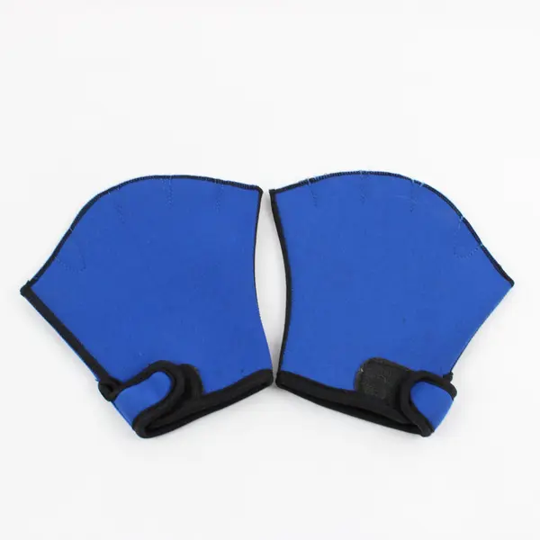Blue Webbed Swim Gloves Medium Swimming Water Sports