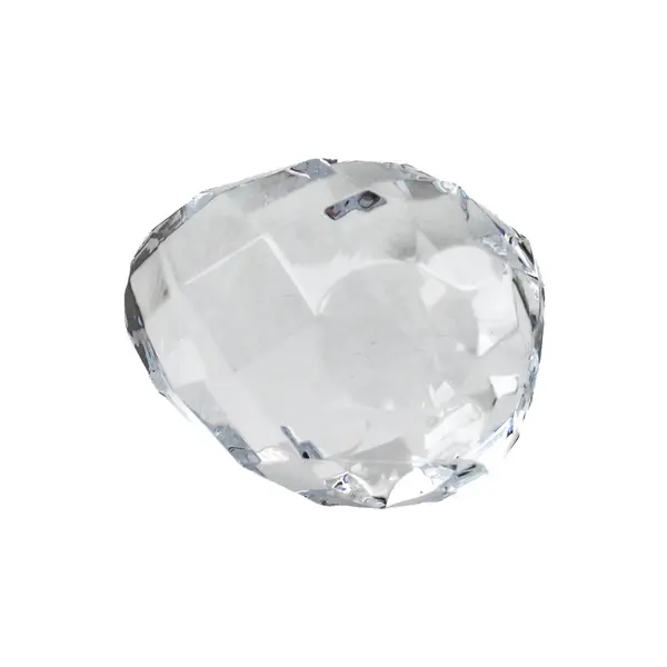 Faceted Clear Acrylic Paperweight Geometric Desk Decor 3.5 Inch