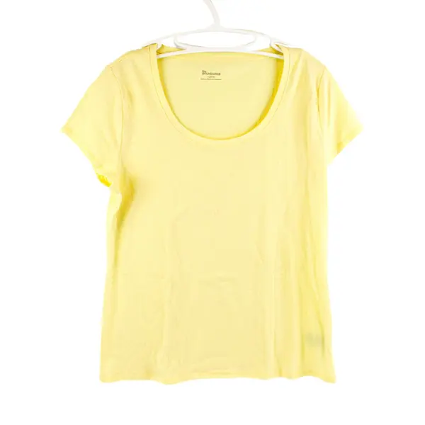 No Boundaries Women's Cotton Short Sleeve T-Shirt Size L Yellow Pre-Owned