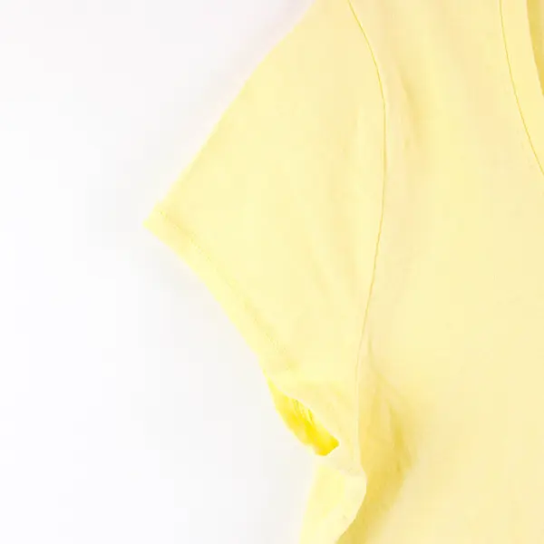 No Boundaries Women's Cotton Short Sleeve T-Shirt Size L Yellow Pre-Owned