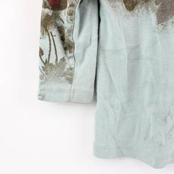 Jess & Jane Women's Floral Print Long Sleeve Tee Medium