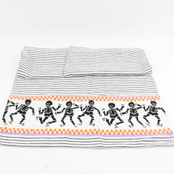 Avon Home Fashions Halloween Skeletons Cotton Tea Towel