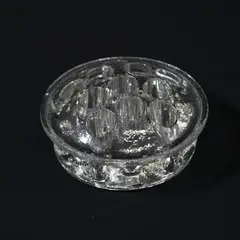 11 Hole 3.25 Inch Clear Glass Flower Frog