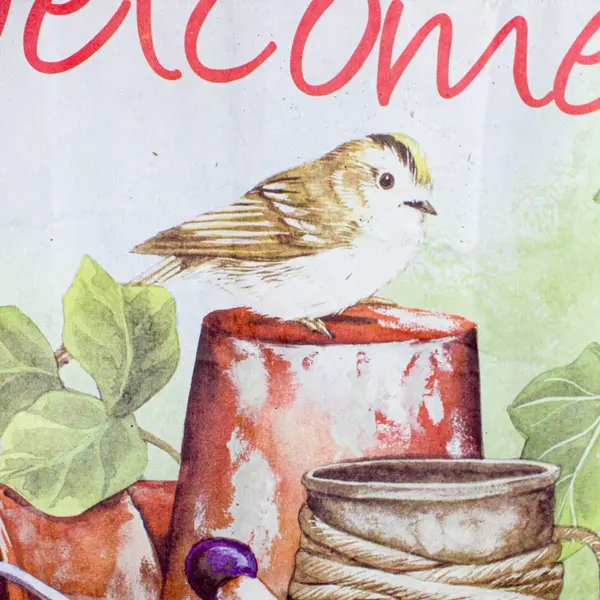 Evergreen Enterprises Welcome Chickadee Gardening Outdoor Banner 42 x 28.5 in