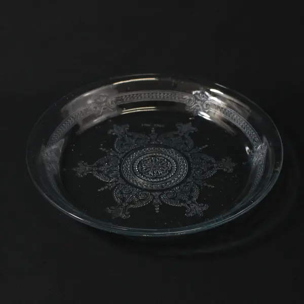 Vintage Anchor Hocking Fire-King Philbe Clear Glass Round Pie Dish 9"