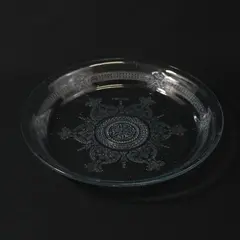 Vintage Anchor Hocking Fire-King Philbe Clear Glass Round Pie Dish 9"