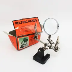  Helping Hands Adjustable Soldering Aid With Magnifying Glass 3755