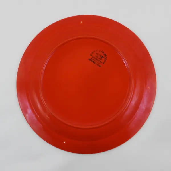 Vintage Vernon Kilns Luncheon Plate Early California Orange 9.5"