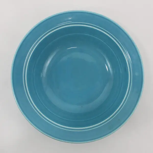 Vintage Vernon Kilns Early California Turquoise Vegetable Bowl 9"
