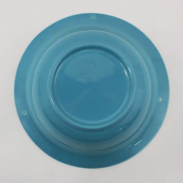 Vintage Vernon Kilns Early California Turquoise Vegetable Bowl 9"