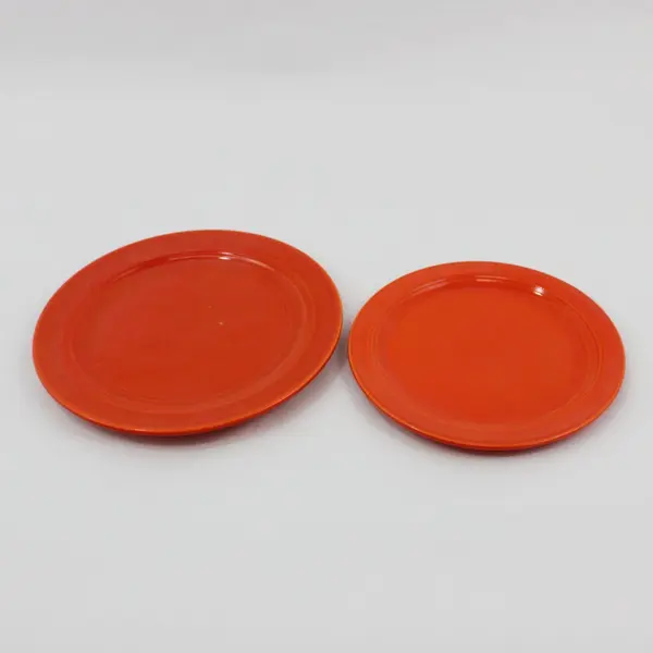 Vintage Vernon Kilns Early California Orange 3-Piece Set 2 Plates Fruit Bowl