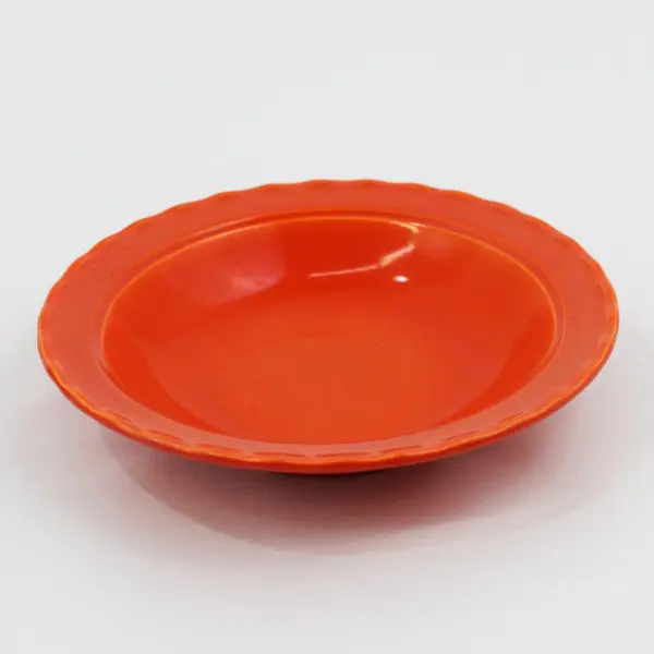 Vernon Kilns Pottery Coronado Orange Cup & Saucer Set And Fruit Bowl