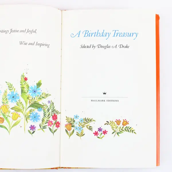 Hallmark Vintage Gift Book A Birthday Treasury Hardcover Book Floral