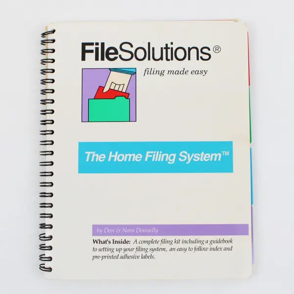 FileSolutions Home Filing System Complete Filing Kit Guidebook Don Nora Donnelly
