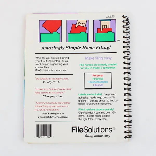 FileSolutions Home Filing System Complete Filing Kit Guidebook Don Nora Donnelly