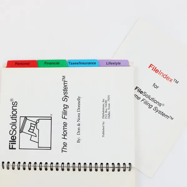 FileSolutions Home Filing System Complete Filing Kit Guidebook Don Nora Donnelly