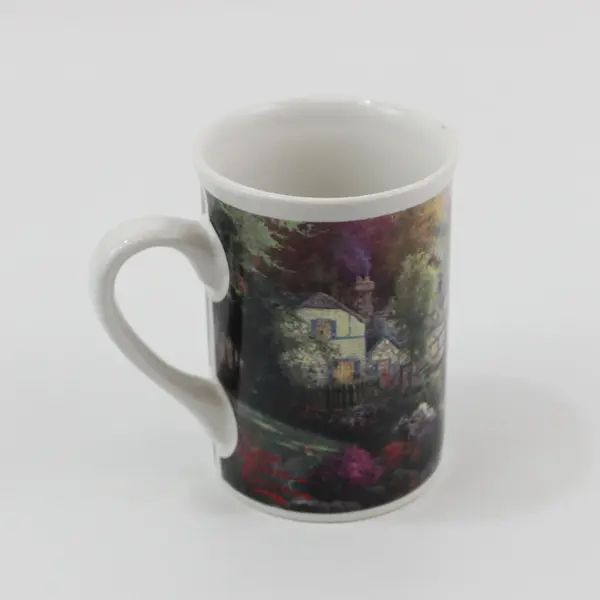 2003 Thomas Kinkade Hometown Bridge Coffee Tea 12 Ounce Mug 
