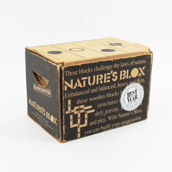 Nature's Blox Gravity-Defying Wooden Building Blocks Vintage 1990 Box