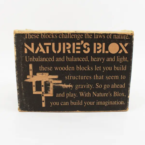 Nature's Blox Gravity-Defying Wooden Building Blocks Vintage 1990 Box