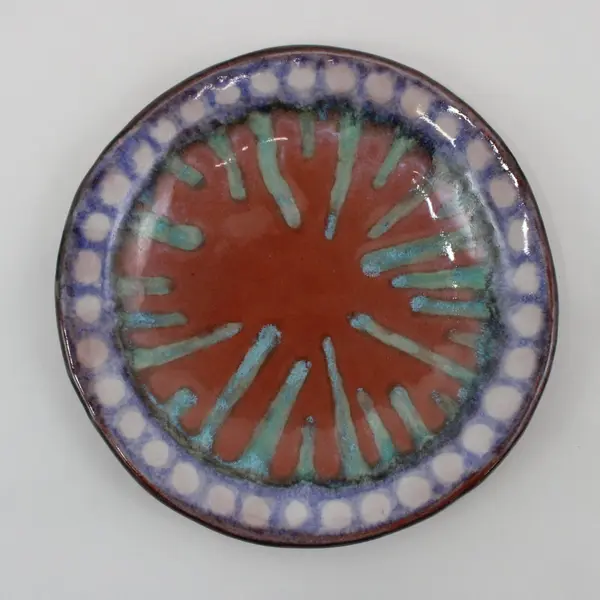 Clay Hearts Studio Ann Feldmeir Earthenware Plate 6.75"