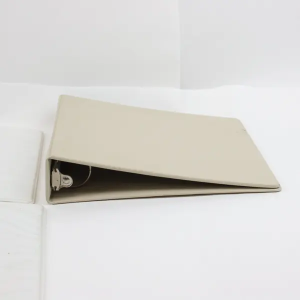 Staples Lot of 5 1.5in 3-Ring Binders White Cream Blue Used Worn