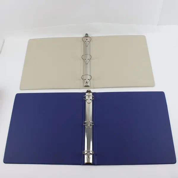 Staples Lot of 5 1.5in 3-Ring Binders White Cream Blue Used Worn