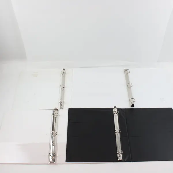 Avery Dennison Lot of 4 1in 3-Ring Binders White Pink/White Dark Green Black
