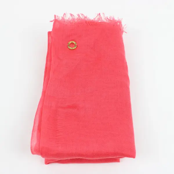 Calvin Klein Women's Sheer Pink Fringed Scarf 29 x 70 in