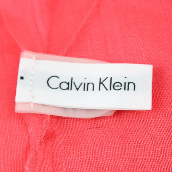 Calvin Klein Women's Sheer Pink Fringed Scarf 29 x 70 in