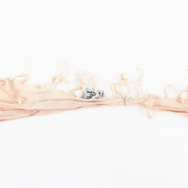 Isa & Stef Beige Scarf Silver-Tone Studded Tassel Trim