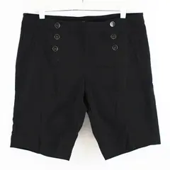 Soho Women's Black Tailored Shorts Double Breasted Buttons Sz L 504226RS