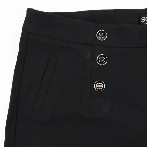 Soho Women's Black Tailored Shorts Double Breasted Buttons Sz L 504226RS