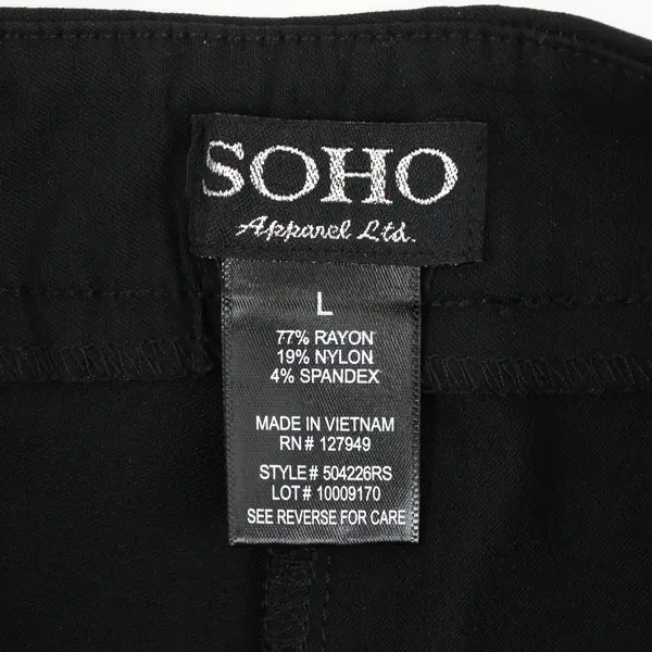 Soho Women's Black Tailored Shorts Double Breasted Buttons Sz L 504226RS