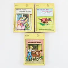 Lot of 3 Laura Ingalls Wilder Paperback Novels 1971 Previous Library Books