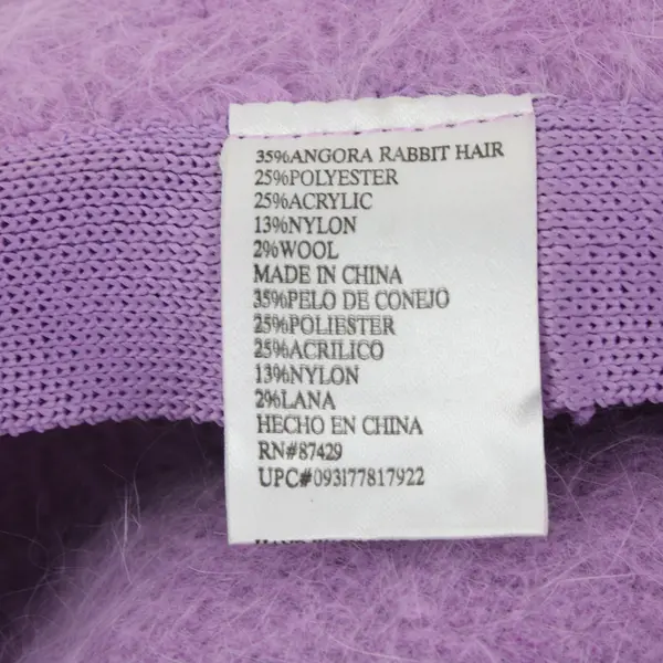 Accessory Network Group Lavender Purple Angora Blend Cloche Hat One Size